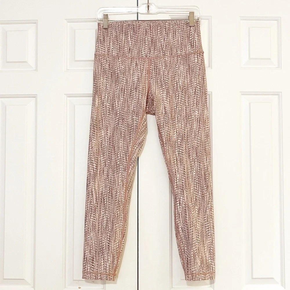 lululemon athletica Pink Multicolor Textured Leggings